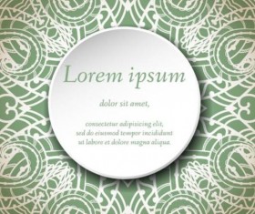 Decor pattern and white label vector 12