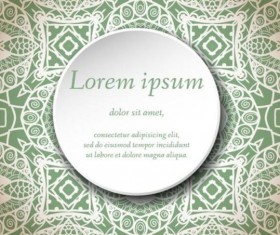 Decor pattern and white label vector 13