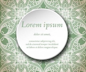 Decor pattern and white label vector 14