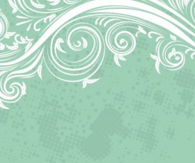 Decorative floral background art vectors 04