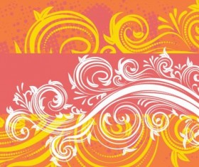 Decorative floral background art vectors 05