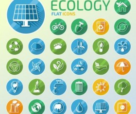 Ecology flat icons design
