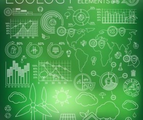 Ecology infographic elements vectors material 01