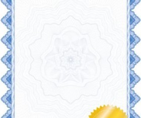 Elegant diploma  with certifikate frame vector 02