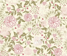 Elegant floral retro pattern seamless vector 02