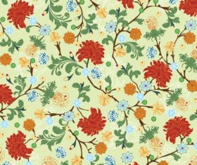 Elegant floral retro pattern seamless vector 03