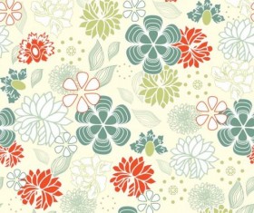 Elegant retro floral vector seamless pattern 04 free download