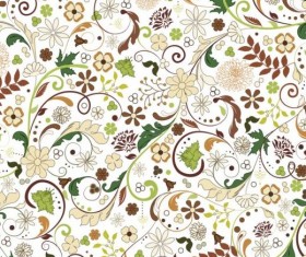 Elegant floral retro pattern seamless vector 06