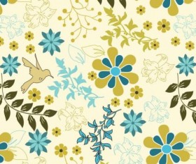 Elegant floral retro pattern seamless vector 07