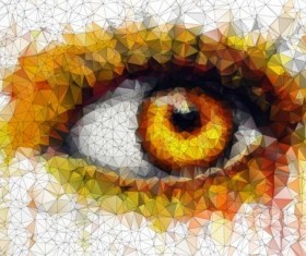 Eye with geometric shapes background vector 10