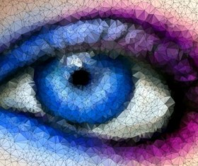 Eye with geometric shapes background vector 11