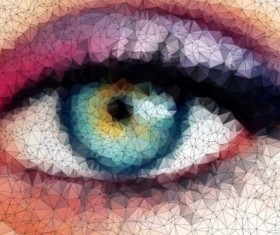 Eye with geometric shapes background vector 12