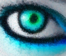 Eye with geometric shapes background vector 13