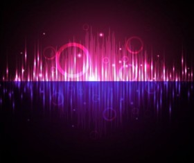 Fashion round music background vector