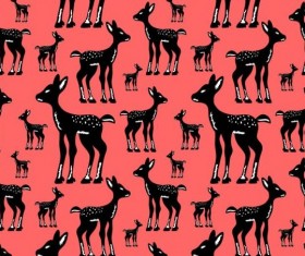 Fawn seamless pattern vector
