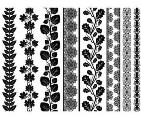 Floral black border vectors