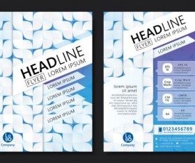 Flyer with brochure geometric pattern cover template vector 01