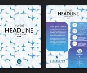 Flyer with brochure geometric pattern cover template vector 02