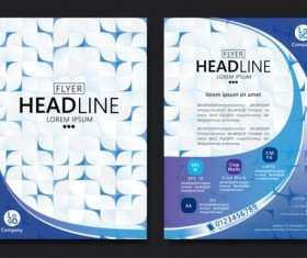Flyer with brochure geometric pattern cover template vector 04