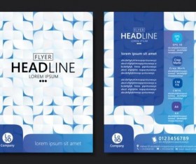 Flyer with brochure geometric pattern cover template vector 05