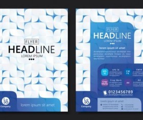 Flyer with brochure geometric pattern cover template vector 06