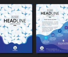 Flyer with brochure geometric pattern cover template vector 07