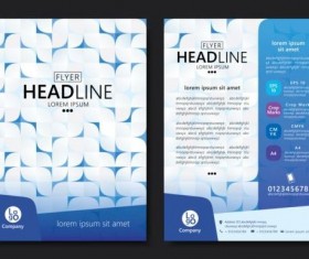 Flyer with brochure geometric pattern cover template vector 08