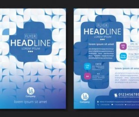 Flyer with brochure geometric pattern cover template vector 09