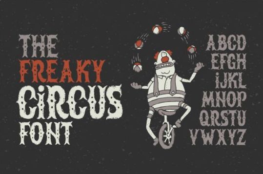 Freaky Circus font vector