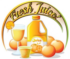 Fresh juice vector poster 01
