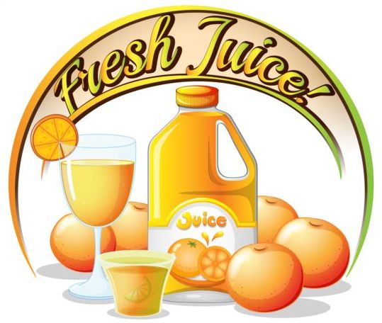 Fresh juice vector poster 01