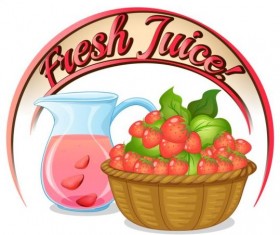 Fresh juice vector poster 02