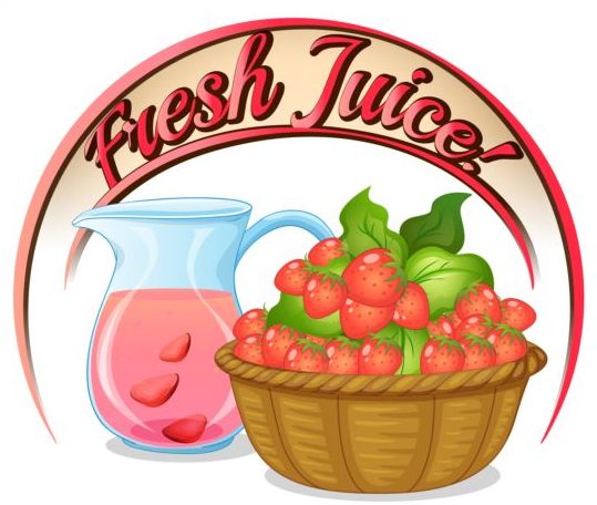 Fresh juice vector poster 02