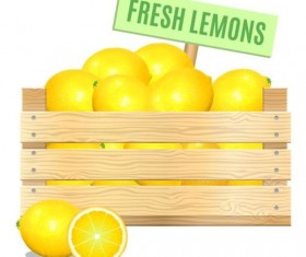 Fresh lemons poster vector