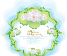 Fresh nature frame vector material