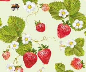 Fruit tea with strawberry background vector 05