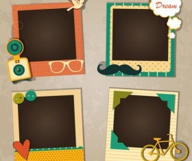 Funny photo frame vectors set 05