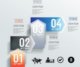 Glass infographic vector