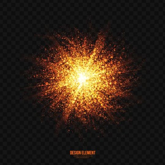 Glowing particles explosion effect background vector 01