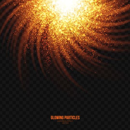 Glowing particles explosion effect background vector 06