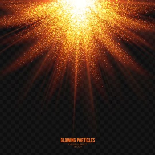 Glowing particles explosion effect background vector 07
