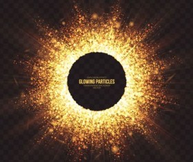 Glowing particles explosion effect background vector 12