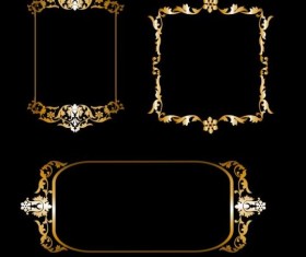 Golden frame vectors graphic