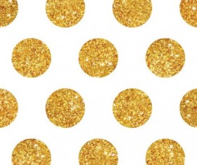 Golden round dots seamless pattern vector 02