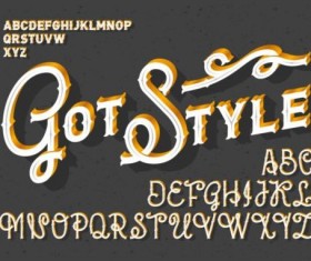 Got style fonts vector
