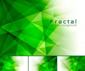 Green fractal abstract background