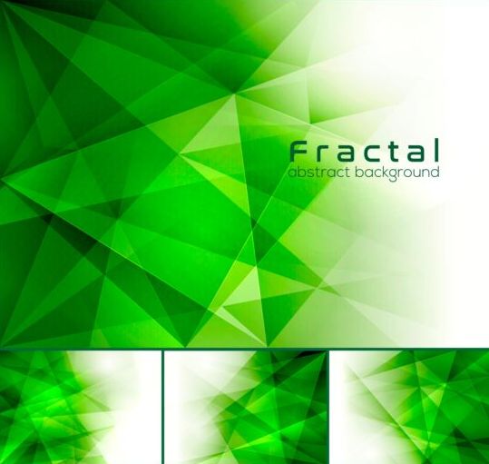 Green fractal abstract background