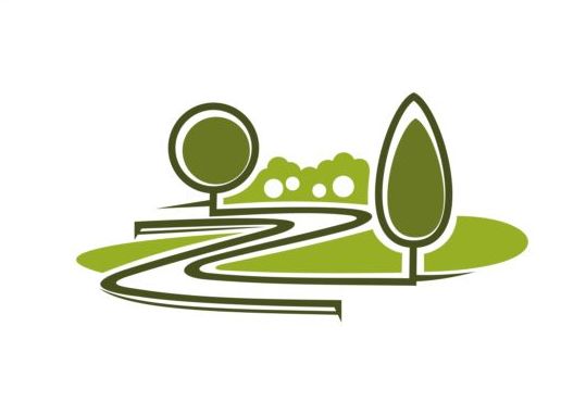 Green park logo vectors set 04