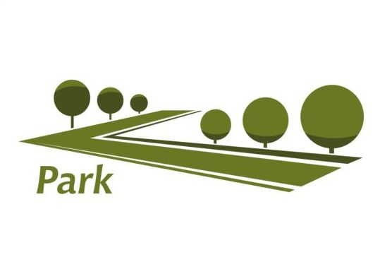 Green park logo vectors set 06