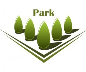Green park logo vectors set 07